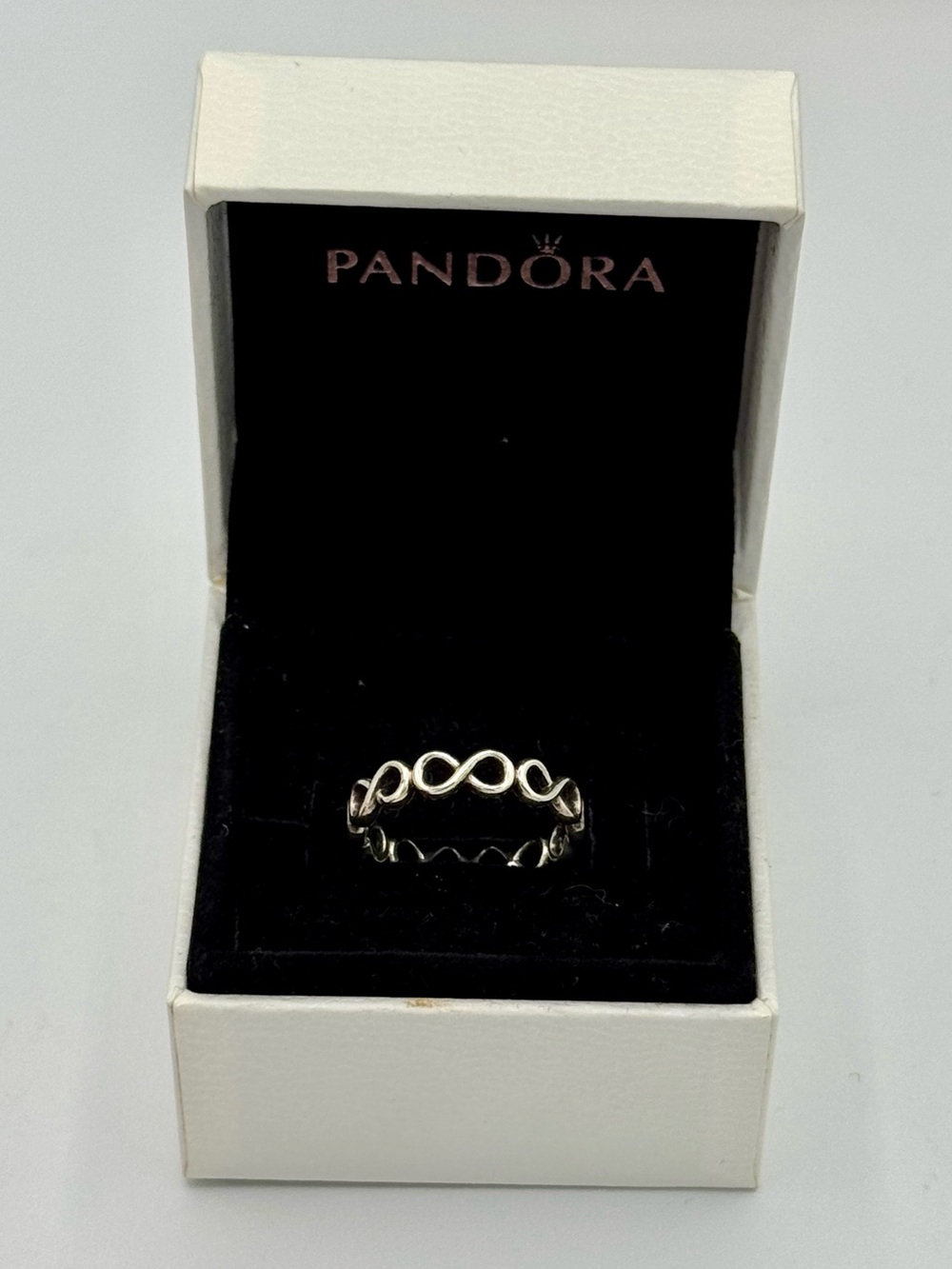 Pandora Ring Silver Infinity Shine - Sterling Silver Sz 54 / 7 Classic No box